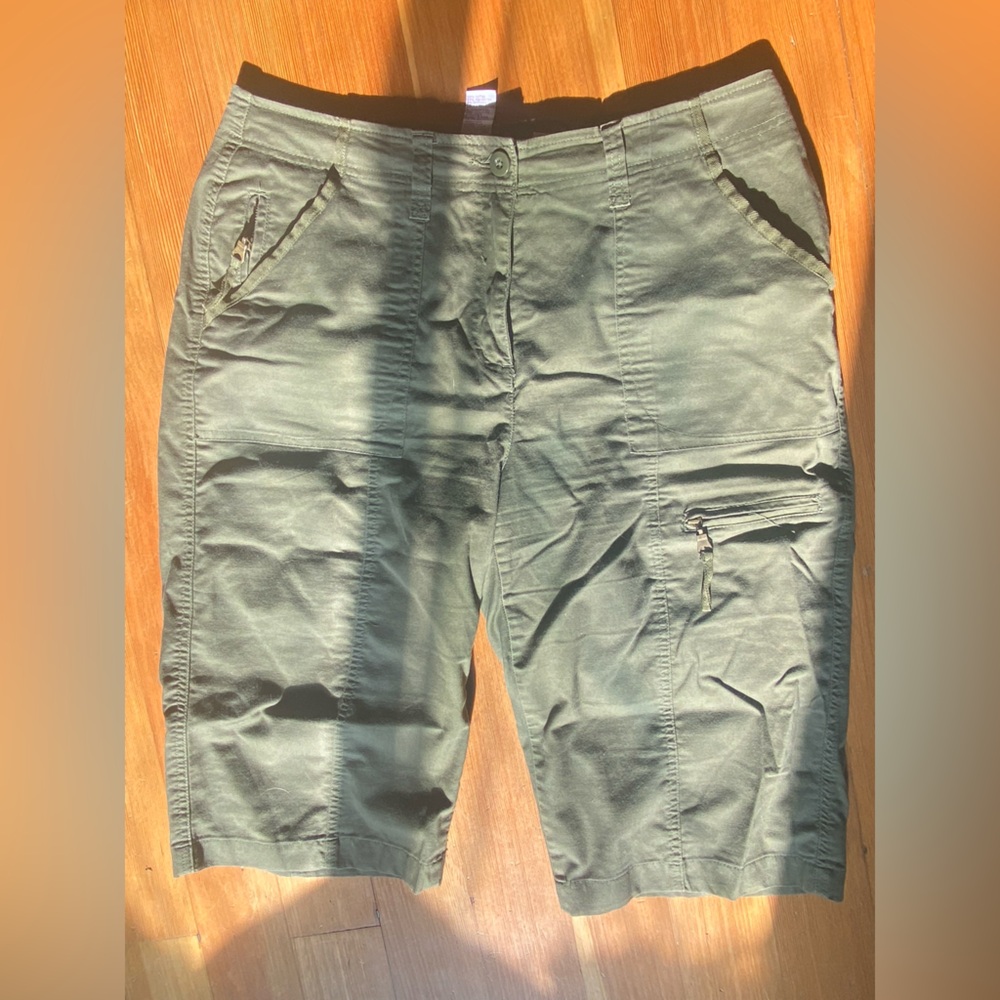 Olive Green Cargo Shorts